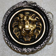 Ременная пряжка Lion Head Snake Border