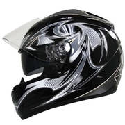 Мотошлем HAWK Black-Silver Motorcycle Helmet