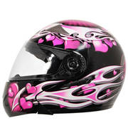 Мотошлем Hawk Pink Purple Hearts Modular Helmet