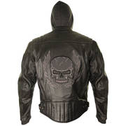 Xelement Armored Motorcycle Jacket Skull and Hoodie