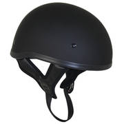  DOT Flat Black Motorcycle Skull Cap Half Helmet