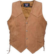  Men's Basic laced Vest Brown