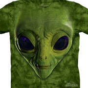 Футболка с изображением пришельцев Green Alien Face