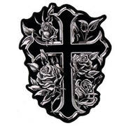 Нашивка Cross and Roses Patch