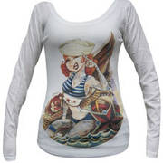 Футболка от Black Market с коротким рукавом Womens Sailor Jerry Boat Neck