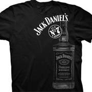 Футболка от Jack Daniels с коротким рукавом Large Bottle Black