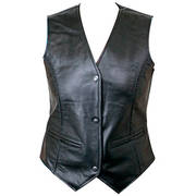 Ladies Leather Braided Vest