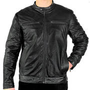 Кожаная мотокуртка Moto Racer Casual Leather Jacket