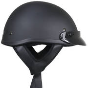 Мотошлем DOT Solid Flat Black Half Helmet