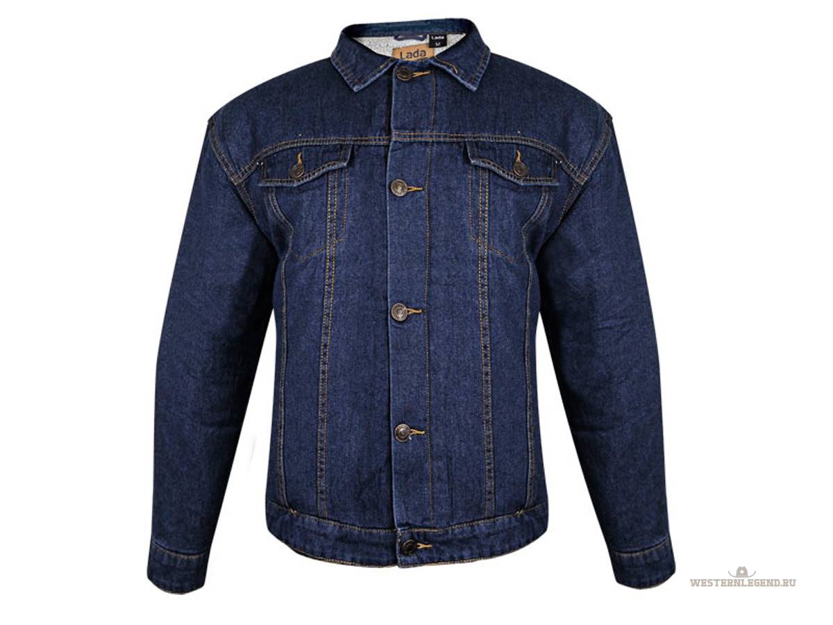 traditional Western Dark Blue Denim Jacket USA Leather