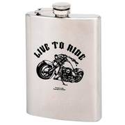Фляжка LIVE TO RIDE 8 oz. Stainless Steel Flask