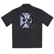 Хлопковая рубашка Dragonfly Roadhouse Cross and Skull Black