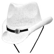 Соломенная шляпа Straw Hat - Curled - White