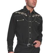 Хлопковая рубашка P-627 Western Apparel Black