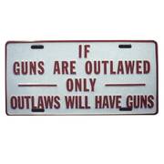 Сувенир / Подарок Outlaw Guns License Plate