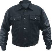 Ветровка Denim Jacket with Buffalo Leather Sleeves