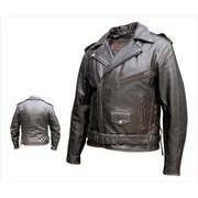 Кожаная мотокуртка Retro Brown Motorcycle Jacket