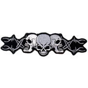 Нашивка Barbed Wire Skull Trio Patch Big