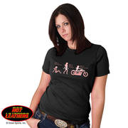 Футболка для байкеров Liberated lady Rider Mud Flap Girl Tee