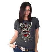 Футболка Леди Байкер Dagger Heart Full Cut Ladies T-Shirt