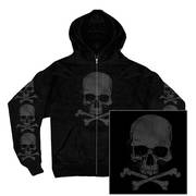 Балахон / Толстовка Skull and Crossbones Zip-Up Hooded Sweat Shirt