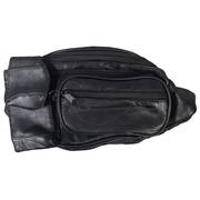 Кошелек / бумажник Medium Black Leather Belly Pouch