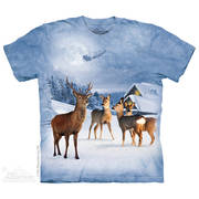 Рождественская футболка Deer In Winter