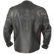 Кожаная мотокуртка 'XS-2058' Mens Black Leather Jacket