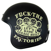 Мотошлем Lucky 13 Garage Built Matte Open Face Helmet