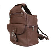 Сумка Genuine Brown Leather Backpack Purse