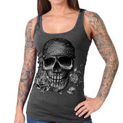 Текстильная майка / топ Skull Bandana Tank Top with Crystal Studs