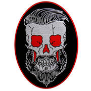 Нашивка Beard Skull Embroidered Patch
