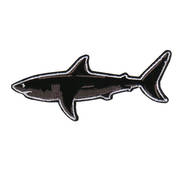  Great White Shark Back Bike Embroidered Patch