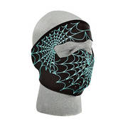 Мото маска Glow In The Dark Spiderweb Neoprene Face Mask