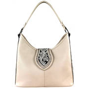  Smooth Handbag with Tooled Flap & Concealed Carry