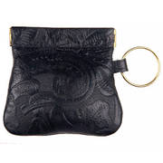 Брелок Leather Squeeze Coin Purse - Black Floral