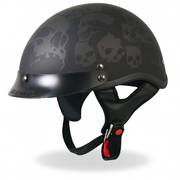 Мотошлем Ancient Skulls Matte Black Motorcycle Helmet