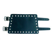 Аксессуар Large Leather Wristband with studs & two buckle straps