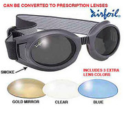  Airfoil Black Goggles With Interchangeable Polycarbonate Lenses