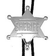 Галстук боло Silver Sheriff Badge