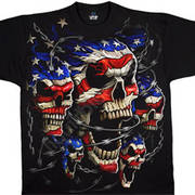 Футболка с изображением черепов Patriotic Skulls