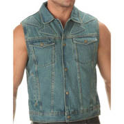 Текстильный жилет Men's Blue Denim Vest