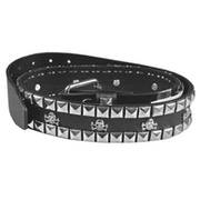 Ремень Leather Stud Skulls Belt