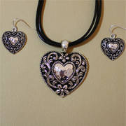 Подвеска Set Leather Cord Heart