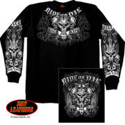 Футболка с длинным рукавом Ride or Die Black Double Sided