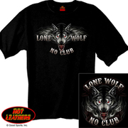 Футболка с изображением животных Lone Wolf Double Sided