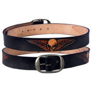 Ремень Skull with Wings Leather Belt